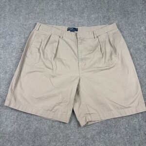 Polo Ralph Lauren Tyler Short Mens 42 Tan Pleated Chino Old Money Golf Shorts